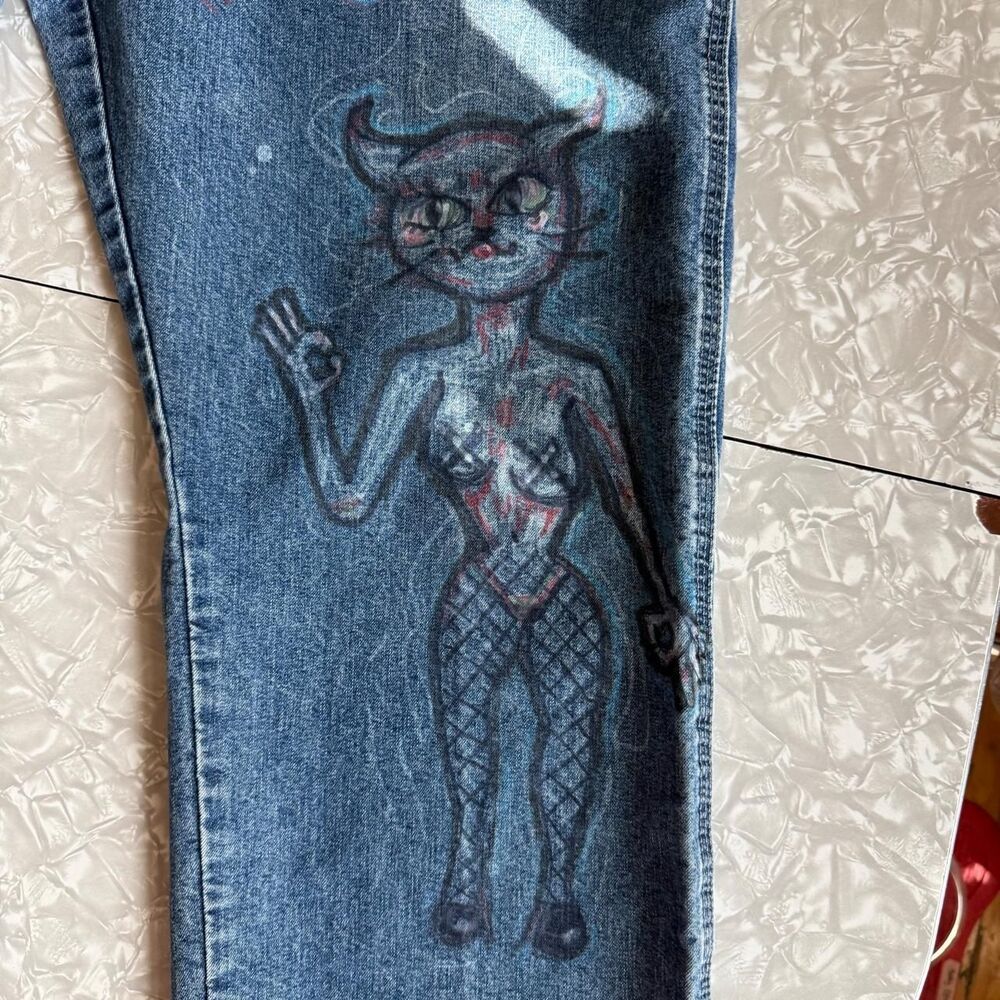 Wrangler Men's Blue and Navy Jeans - Picture 4 of 8